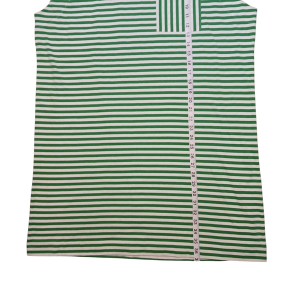 LOFT Green and White Striped Midi Dress - NWT - Picture 3 of 7